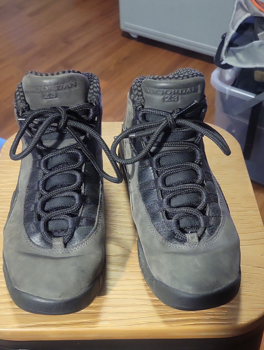 Jordan Men’s High-Top Sneakers in Black and Gray